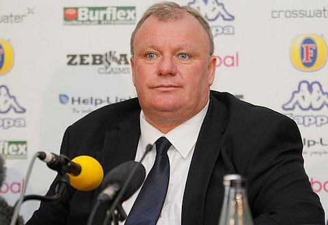 Target man: Leeds boss Evans is keen to hold new contract talks