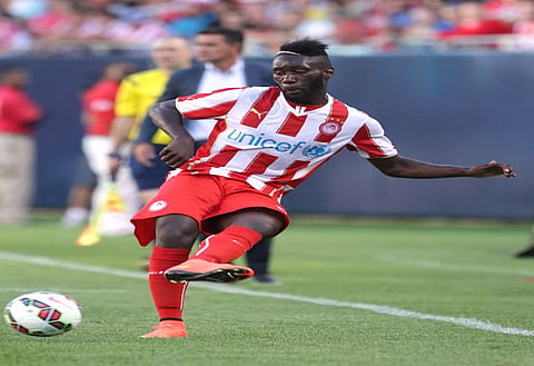 Football - Olympiakos v Liverpool - Guinness International Champions Cup - Pre Season Friendly Tournament - Soldier Field, Chicago, United States of America - 14/15 - 27/7/14
Arthur Masuaku of Olympiakos 
Mandatory Credit: Action Images / John Gress

EDITORIAL USE ONLY.