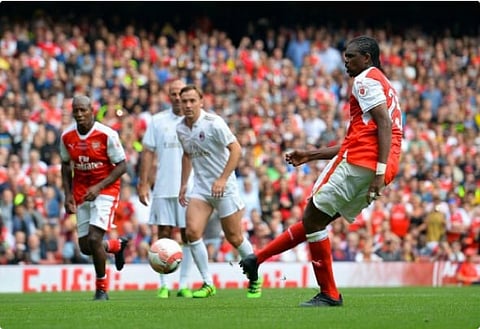 Watch: Arsenal fans react on Twitter as Kanu nets hat-trick in Legends match