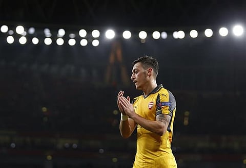 Watch: Arsenal fans react on Twitter as Mesut Ozil scores first career hat-trick vs Ludogorets