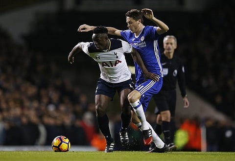 Britain Football Soccer - Tottenham Hotspur v Chelsea - Premier League - White Hart Lane - 4/1/17 Tottenham's Victor Wanyama in action with Chelsea's Nemanja Matic  Action Images via Reuters / Andrew Couldridge Livepic EDITORIAL USE ONLY. No use with unauthorized audio, video, data, fixture lists, club/league logos or "live" services. Online in-match use limited to 45 images, no video emulation. No use in betting, games or single club/league/player publications. Please contact your account representative for further details.