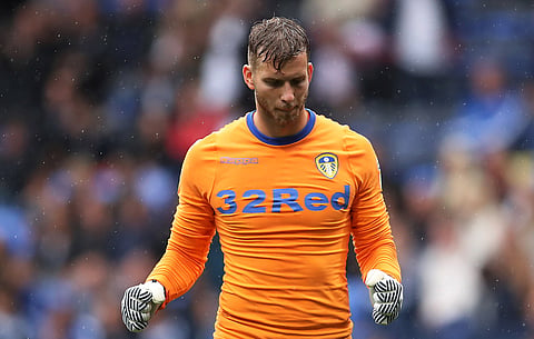 Soccer Football - Bolton Wanderers vs Leeds United - Championship - Bolton, Britain - August 6, 2017  Felix Wiedwald of Leeds United celebrates at the end of the game  Action Images/John Clifton EDITORIAL USE ONLY. No use with unauthorized audio, video, data, fixture lists, club/league logos or "live" services. Online in-match use limited to 45 images, no video emulation. No use in betting, games or single club/league/player publications. Please contact your account representative for further details.