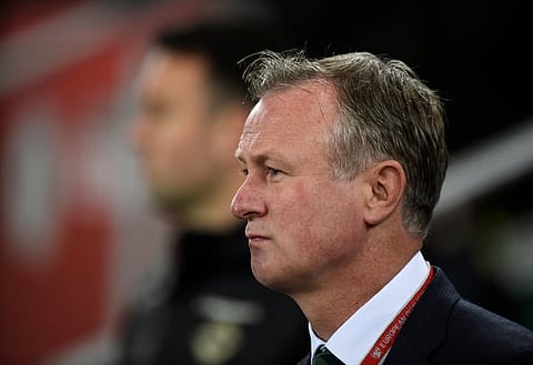 Soccer Football - 2018 World Cup Qualifications - Europe - Northern Ireland vs Germany - Windsor Park, Belfast, Britain - October 5, 2017   Northern Ireland manager Michael O'Neill     REUTERS/Clodagh Kilcoyne