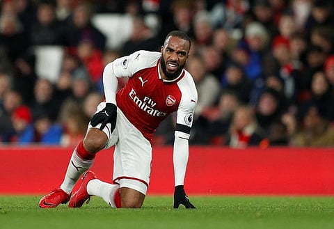 Soccer Football - Premier League - Arsenal vs Huddersfield Town - Emirates Stadium, London, Britain - November 29, 2017   Arsenal's Alexandre Lacazette      Action Images via Reuters/John Sibley    EDITORIAL USE ONLY. No use with unauthorized audio, video, data, fixture lists, club/league logos or "live" services. Online in-match use limited to 75 images, no video emulation. No use in betting, games or single club/league/player publications. Please contact your account representative for further details.