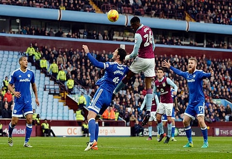 Football Soccer Britain - Aston Villa v Cardiff City - Sky Bet Championship - Villa Park - 26/11/16 Aston Villa's Jonathan Kodija scores their second goal Mandatory Credit: Action Images / Adam Holt Livepic EDITORIAL USE ONLY. No use with unauthorized audio, video, data, fixture lists, club/league logos or "live" services. Online in-match use limited to 45 images, no video emulation. No use in betting, games or single club/league/player publications.  Please contact your account representative for further details.
