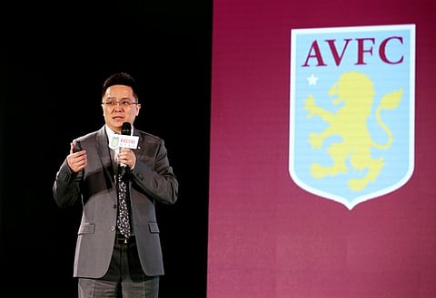 FILE PHOTO: Recon Group CEO Tony Xia attends a news conference for Recon Group’s acquisition of soccer club Aston Villa in Beijing, China, July 18, 2016. REUTERS/Jason Lee/File Photo