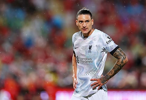 Medical insider reveals why Darwin Nunez is wearing protective equipment as Liverpool images emerge