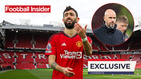 Bruno Fernandes is unhappy at Manchester United