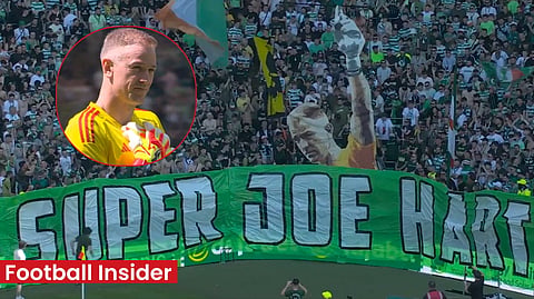 Joe Hart bid an emotional farewell to Celtic. (Credit: Sky Sports)