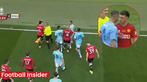 Man United love what Lisandro Martinez told Kyle Walker. Credit: BBC