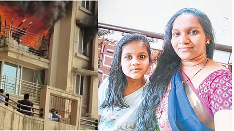 मालाड आग प्रकरण : चिमुकली आणि आईच्या प्रसंगावधानाने अनर्थ टळला
