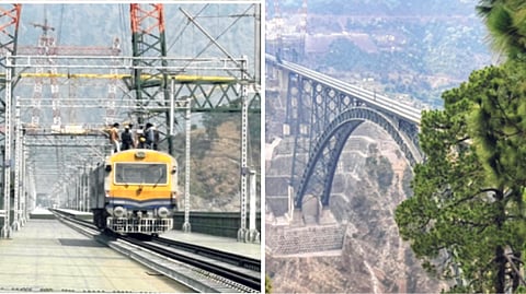 रेल्वेमार्गावरील जगातील सर्वात उंचीचा आर्चब्रीज पूर्ण; चिनाब रेल्वे पुलावर ट्रेनची चाचणी यशस्वी
