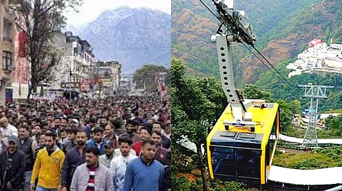 वैष्णोदेवी रोपवेला जोरदार विरोध; दुकानदार, कामगारांची निदर्शने