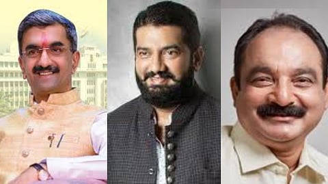 शंभूराज देसाई, शिवेंद्रराजे भोसले, मकरंद पाटील (डावीकडून)