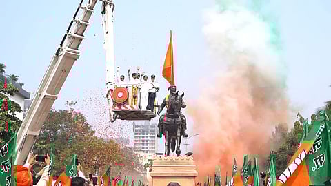 गणेश नाईक यांचे नवी मुंबईत जंगी स्वागत! मंत्रिपद जनतेची सेवा करण्याचे माध्यम