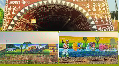 'समृद्धी'वर संस्कृती संवर्धनाचा अनोखा प्रयत्न; ठाणे-नाशिकला जोडणाऱ्या बोगद्यांवर झळकली ऐतिहासिक वारली चित्रकला व लोकसंस्कृती 