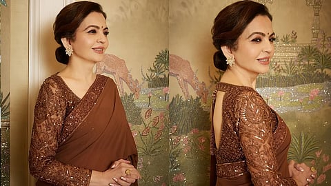 Mocha Saree मुळे नीता अंबानींनी पुन्हा एकदा वेधले लक्ष; पाहा काय आहे या साडीची वैशिष्ट्ये