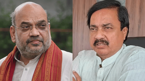 केंद्रीय गृहमंत्री अमित शहा, राष्ट्रवादी काँग्रेसचे खासदार सुनील तटकरे (डावीकडून)