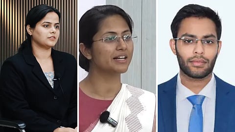 शक्ती दुबे, हर्षिता गोयल, अर्चित डोंगरे (डावीकडून)