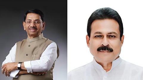 गुलाबराव देवकर, डॉ. सतीश पाटील (डावीकडून)