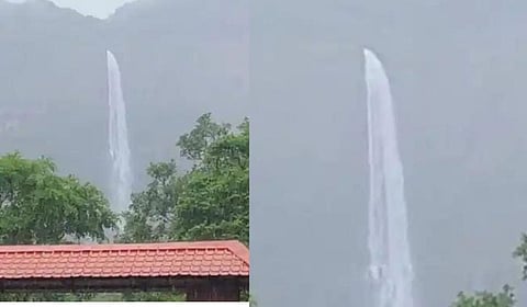 मे महिन्यातच ओझर्डे धबधबा प्रवाहित; नैसर्गिक आविष्कारामुळे निसर्गप्रेमींमध्ये आनंद