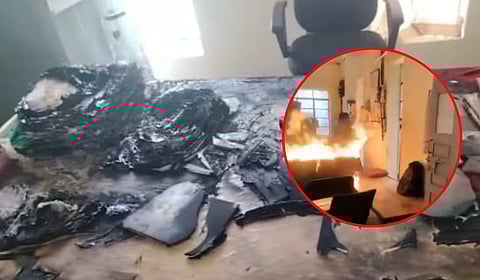 ऑफीसमध्ये बसून काय काम करता? अभियंताला जाब विचारून संतप्त तरुणांनी महावितरण उपकेंद्रात लावली आग|Video