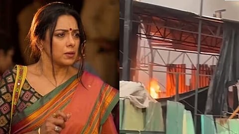 ‘अनुपमा’ मालिकेच्या सेटवर भीषण आग; मालिकेचा सेट आगीत जळून खाक