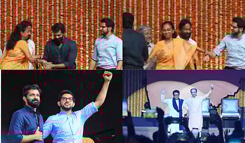 दोघा पुतण्यांचे हात धरून सुप्रिया सुळेंनी काकांच्या शेजारी केलं उभं; पहा Video