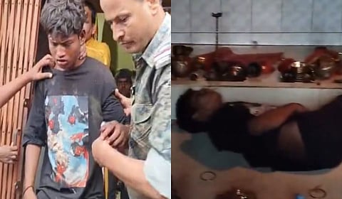 मंदिरात चोरी करायला गेला...पण, झोपेने घात केला! पुढे जे झालं ते...VIDEO व्हायरल