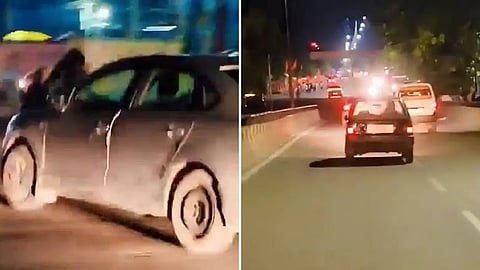 बरेलीत रस्त्यावर गुंडगिरीचा थरार! कार चालकाने होमगार्डला ५ किमीपर्यंत बोनेटवर फरफटत नेलं|Video