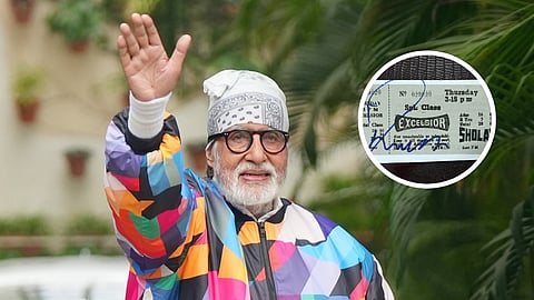 "आता इतक्या पैशांमध्ये..."; ‘शोले’च्या तिकीटाचा फोटो शेअर करत बिग बींची खास पोस्ट 