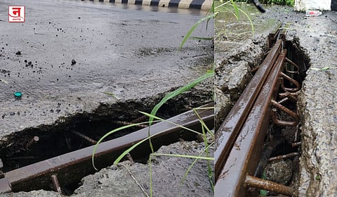 उद्घाटनाआधीच पुलाला भगदाड! मुरबाड-शहापूर मार्गावरील पूल धोकादायक; कारवाईची मागणी