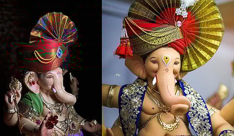 फेटेधारी दिमाखदार बाप्पा