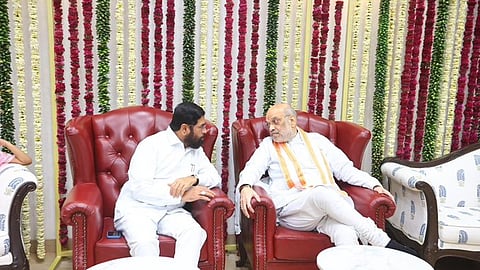 शहा-शिंदे यांच्यात गुफ्तगू; महायुतीतील अंतर्गत वाद थांबवा; अमित शहा यांचा एकनाथ शिंदेंना सल्ला