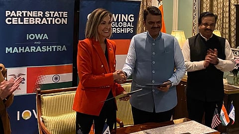 अमेरिकेतील आयोवा राज्याशी महाराष्ट्राचा सामंजस्य करार; क्लायमेट आधारित शेतीवर भर - मुख्यमंत्री