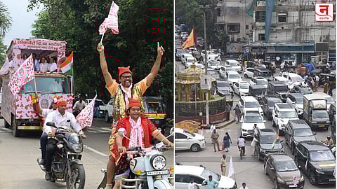 नवी मुंबई विमानतळ नामांतरासाठी भूमिपुत्रांचा हुंकार; दि. बा. पाटलांच्या नामकरणासाठी भव्य कार रॅली
