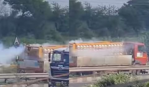 पुणे-नाशिक महामार्गावर गॅस टँकरची गळती; नागरिकांमध्ये भीतीचे वातावरण