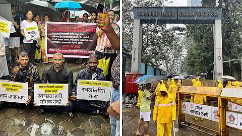 Dadar : ''स्वच्छता हवी, गोंधळ नको''; मासळी बाजाराने नागरिक हैराण, मुसळधार पावसात दादरकरांचे आंदोलन