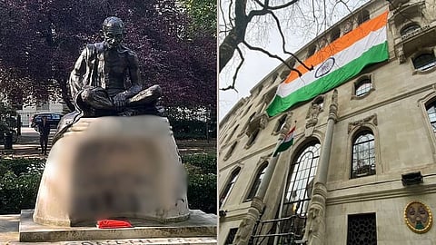 लंडनमध्ये म. गांधींजींच्या पुतळ्याची तोडफोड