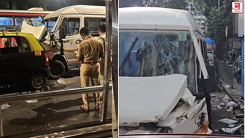 बेस्ट बस - व्हॅन धडकेत एक जण ठार; सहा जखमी; मद्यधुंद चालकाला केली अटक