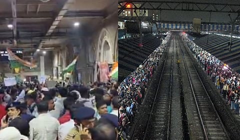 कर्मचाऱ्यांच्या आंदोलनामुळे मध्य रेल्वे तासभर ठप्प; ऐन गर्दीच्या वेळी प्रवाशांचे प्रचंड हाल