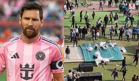 मेस्सी आला आणि १० मिनिटांत निघून गेला...; फुटबॉलपटूच्या क्षणिक एन्ट्रीने कोलकात्याच्या सॉल्ट लेक स्टेडियमवर चाहत्यांचा राडा 