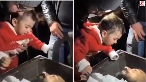 पापा...पापा...; शहीद जवानाचं पार्थिव अन् दीड वर्षांची चिमुकली... काळजाचं पाणी करणारा Video व्हायरल