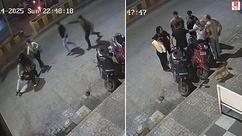 सोसायटी व्हाॅट्सॲप ग्रुपमधील वाद थेट रस्त्यावर; मारहाण सीसीटीव्हीत कैद 