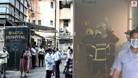 भाटिया रुग्णालयात आगीचा भडका