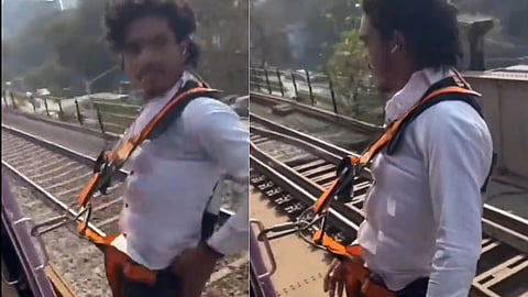 धावत्या लोकलच्या बाहेर लटकून तरुणाचा जीवघेणा स्टंट; आरपीएफकडून कारवाई, Video सोशल मीडियावर व्हायरल