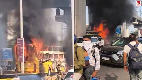 Mumbai: भीषण आग लागून बस जळून खाक; १३ जणांची सुखरूप सुटका, Video व्हायरल