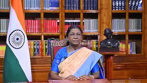 संघर्षग्रस्त जगात भारत शांततेचा संदेशवाहक; राष्ट्राला उद्देशून केलेल्या भाषणात राष्ट्रपती द्रौपदी मुर्मू यांचे प्रतिपादन