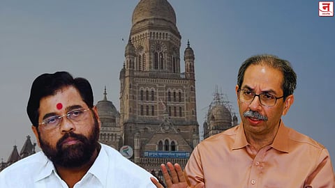 Mumbai : सख्खे वैरी शेजारी शेजारी! ठाकरे सेनेच्या कार्यालयातच शिंदेसेनेचे कार्यालय; दरवाजा पश्चिमेला