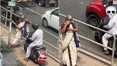 फुटपाथ हा पादचाऱ्यांसाठीच! ७३ वर्षीय महिलेने शिकवला 'नागरिक शिस्ती'चा धडा; Video व्हायरल 